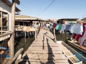 Washing hanging in Hanabada
