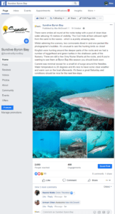 Facebook update for Sundive at Byron Bay