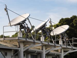 O3B dishes on Port Moresby roof