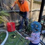 210808 backyard progress irrigation and bottom garden - 20210808 100003 backyard progress last hole