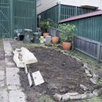 backyard progress front yard ready for rain