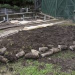 backyard progress front yard ready for rain