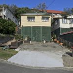 backyard progress front driveway levelled